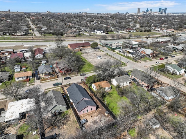 drone / aerial view with a residential view