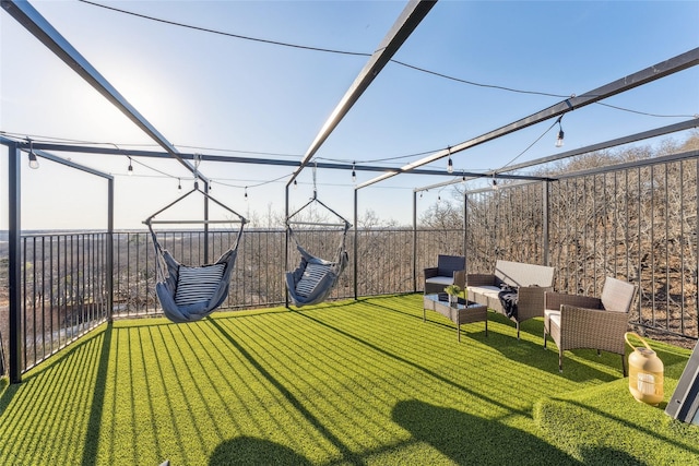 view of yard with an outdoor hangout area