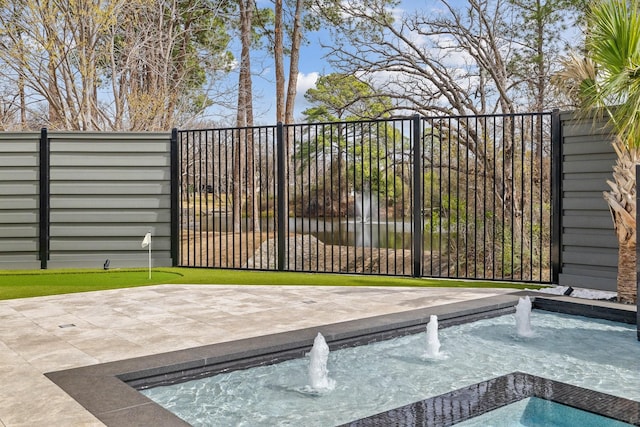 view of gate featuring fence