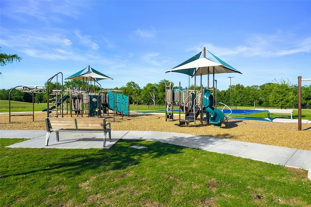 community play area featuring a yard