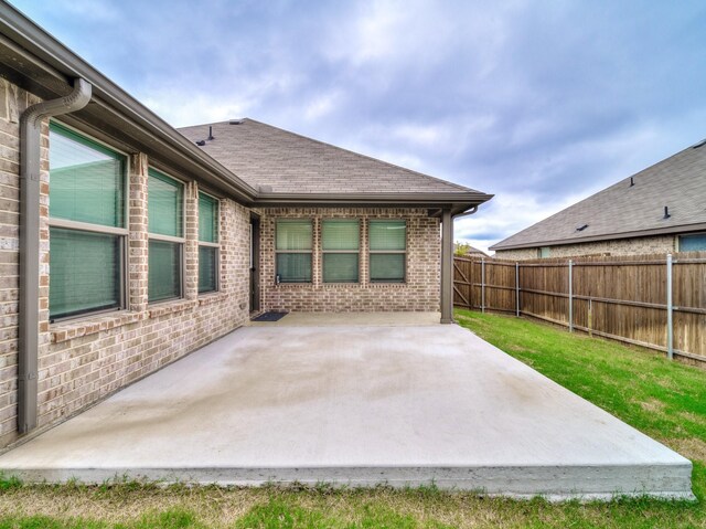 view of patio featuring a fenced backyard