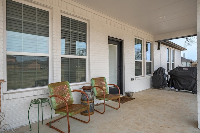 view of patio featuring area for grilling