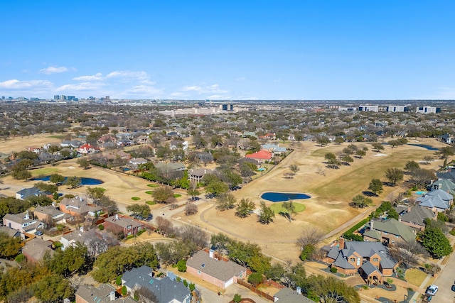 drone / aerial view with a residential view