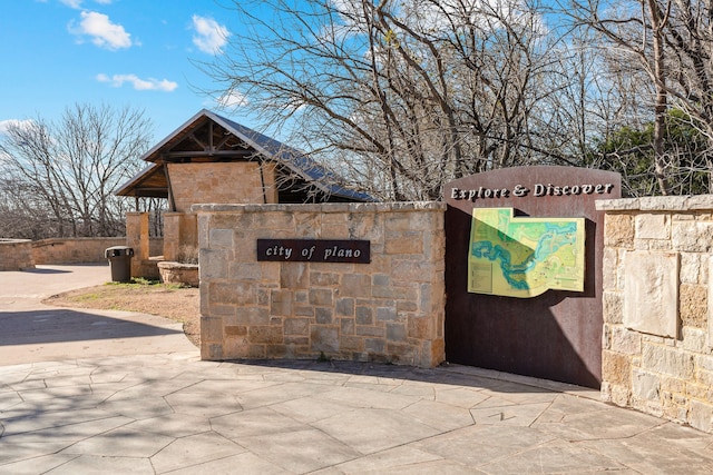 view of community sign