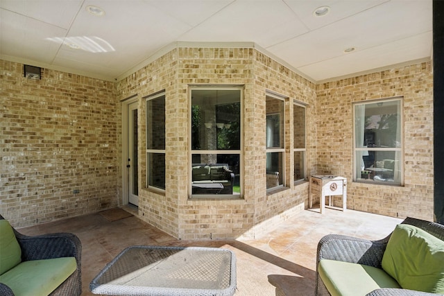 view of patio / terrace with an outdoor living space