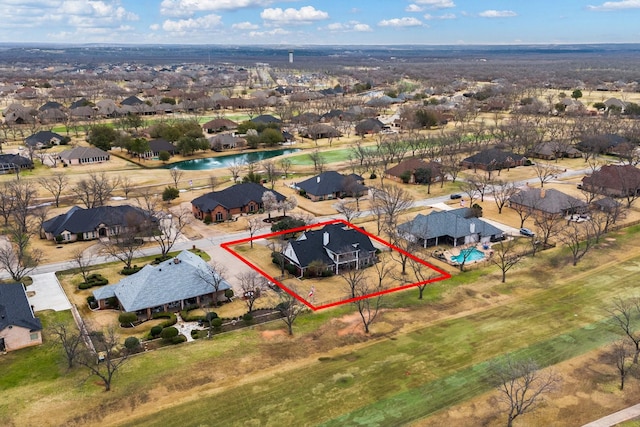 birds eye view of property featuring a residential view