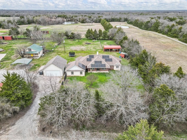 aerial view with a rural view