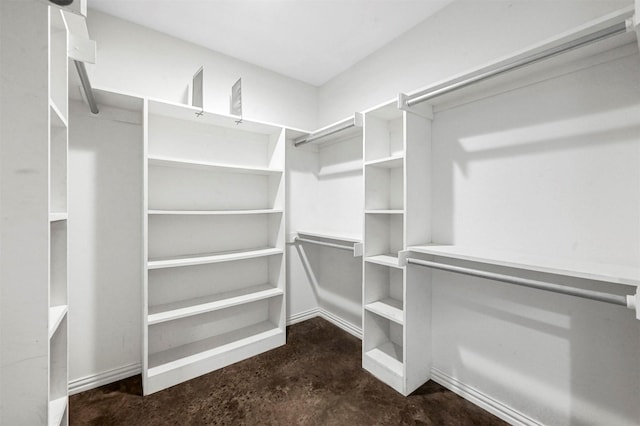 view of walk in closet