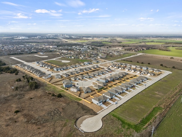 aerial view with a residential view