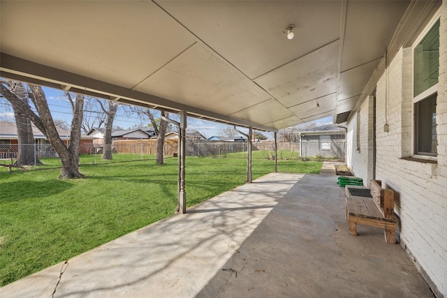 view of patio with a fenced backyard