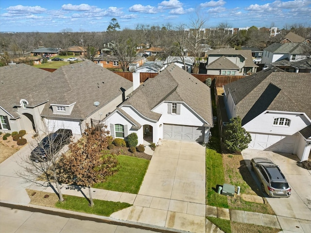 aerial view featuring a residential view