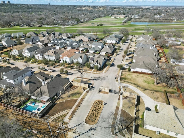 drone / aerial view with a residential view