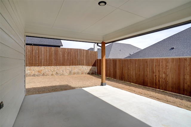 view of patio with fence