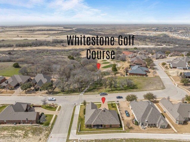 aerial view with a residential view