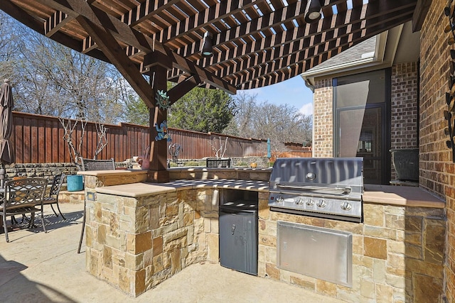 7300 Mitchell Ct, Lantana, TX 76226 - view of patio with a pergola