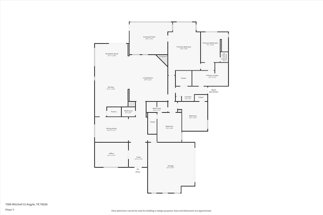 7300 Mitchell Ct, Lantana, TX 76226 - property floor plan