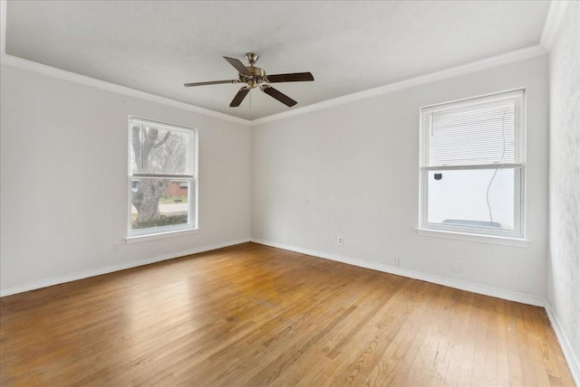 3105 Marydale Rd, Garland, TX 75041 - unfurnished room featuring baseboards, light wood finished floors, and ornamental molding
