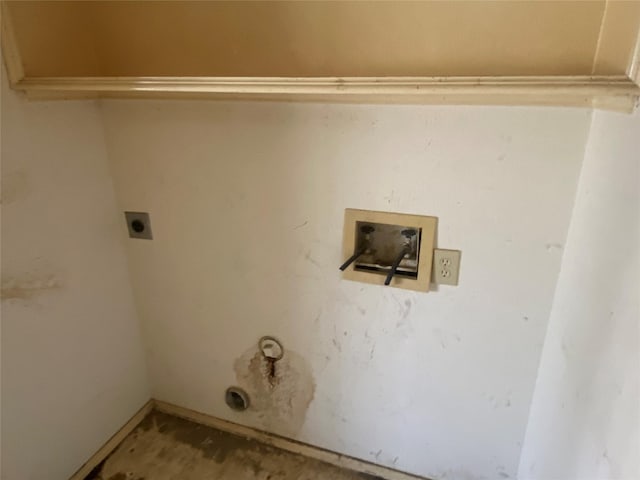 laundry room featuring washer hookup, laundry area, and electric dryer hookup