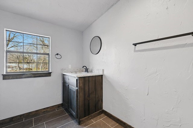 238 Preston Shores Dr, Pottsboro, TX 75076 - bathroom with vanity, tile patterned floors, and baseboards