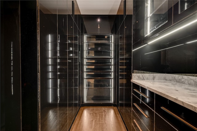 6404 Lakehurst Ave, Dallas, TX 75230 - wine cellar with wood finished floors