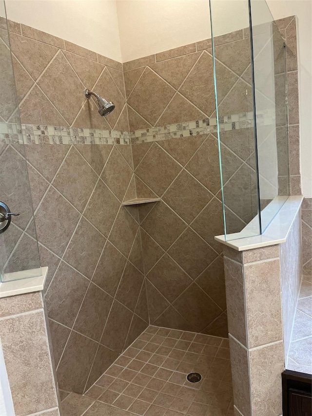 full bathroom featuring a walk in shower