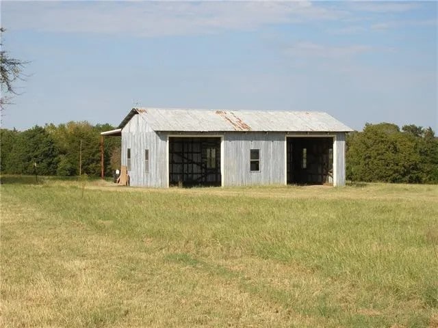 view of pole building