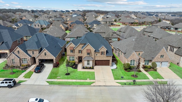 aerial view with a residential view