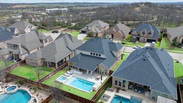 drone / aerial view featuring a residential view