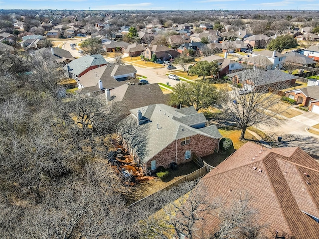 aerial view with a residential view