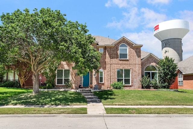 1513 Hidden Cove Ct, Allen, TX 75002 - view of front facade featuring brick siding and a front lawn