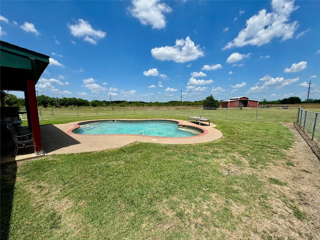 469 Streetman Rd, Royse City, TX 75189 - view of pool with a patio area, a lawn, a fenced in pool, and fence