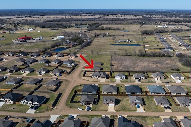 bird's eye view with a residential view