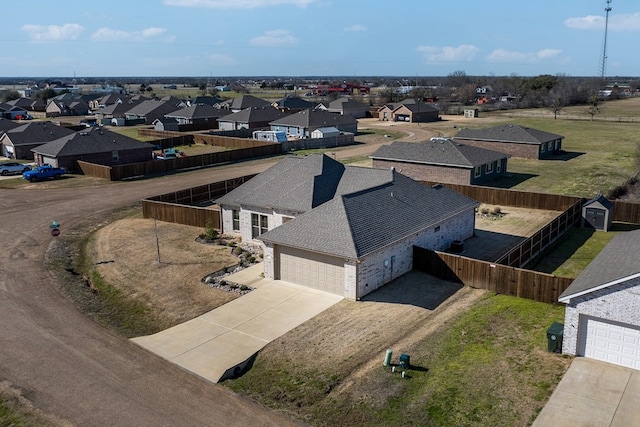 birds eye view of property featuring a residential view