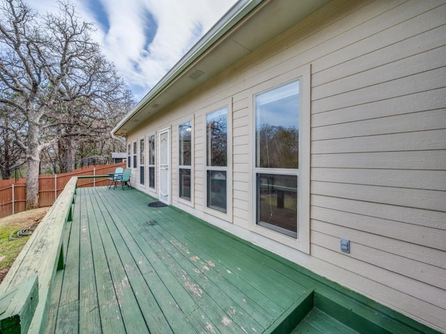 wooden deck with fence