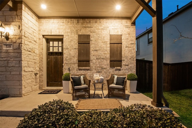 view of patio / terrace with fence