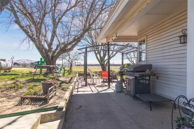 view of patio featuring area for grilling