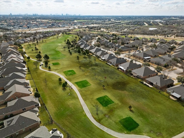 aerial view featuring a residential view