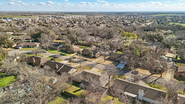 drone / aerial view with a residential view