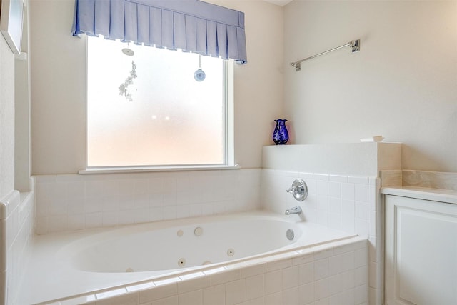 bathroom featuring a jetted tub