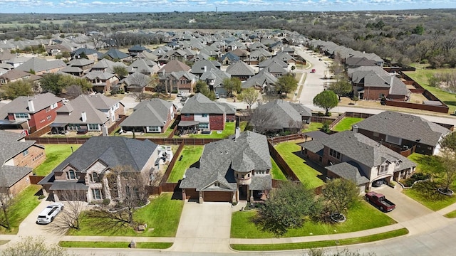 drone / aerial view with a residential view