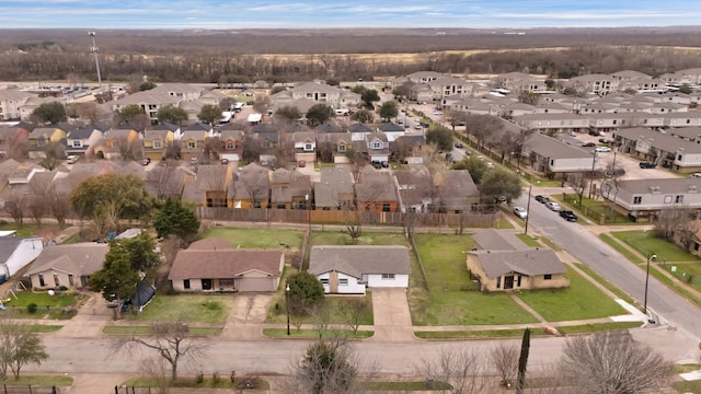 drone / aerial view with a residential view