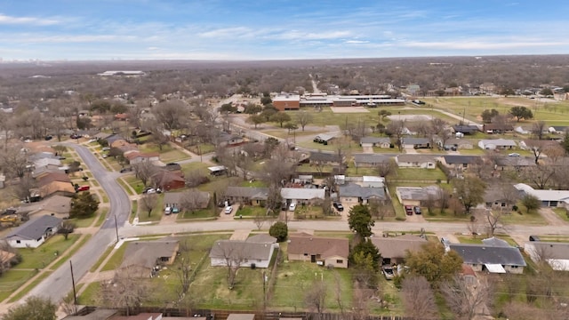 aerial view with a residential view