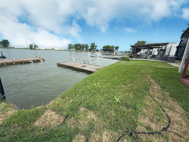2092 Pelican Isle Dr, Kerens, TX 75144 - dock with a water view and a lawn