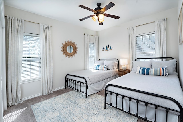 156 Palisade Dr, Gun Barrel City, TX 75156 - carpeted bedroom featuring baseboards and a ceiling fan