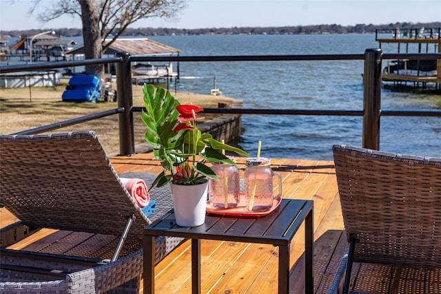 156 Palisade Dr, Gun Barrel City, TX 75156 - view of dock featuring a balcony and a water view