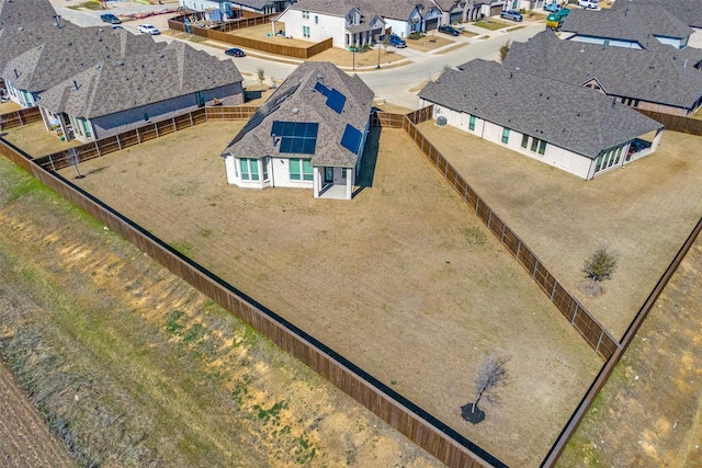 aerial view with a residential view