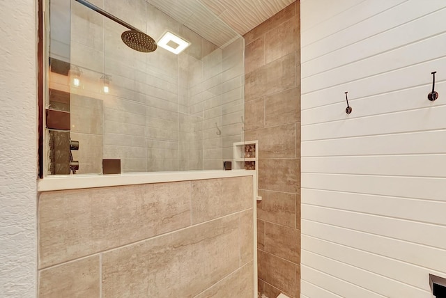 bathroom featuring a walk in shower