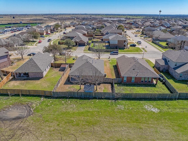 aerial view with a residential view