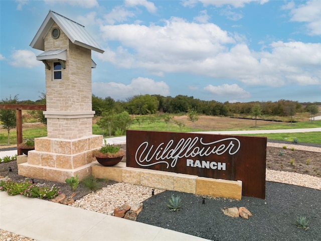 view of community sign