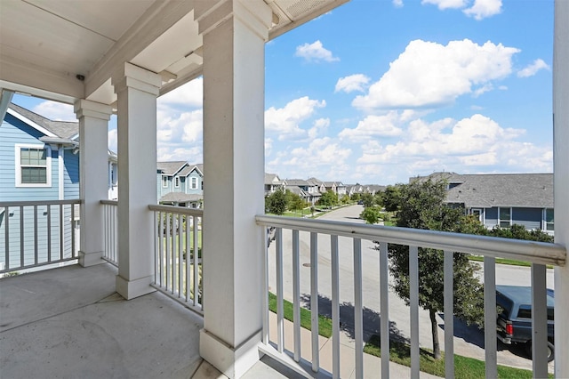 balcony with a residential view